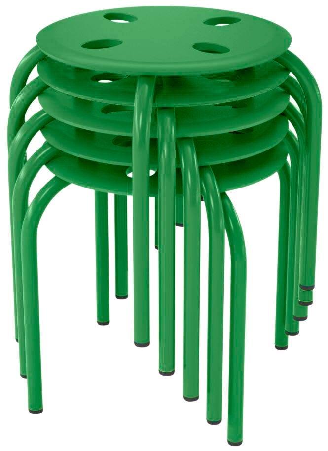 Classroom Select Prima Stool, 12-Inch Seat Height, Green, Set of 5 2027840